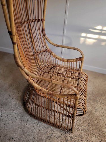Fauteuil de porteur en rotin