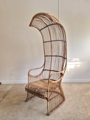 Fauteuil de porteur en rotin