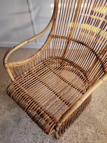 Fauteuil de porteur en rotin
