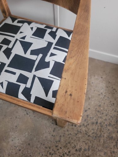 Fauteuil de style brutaliste restauré