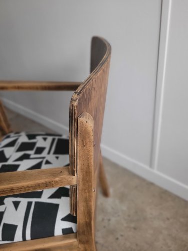 Fauteuil de style brutaliste restauré