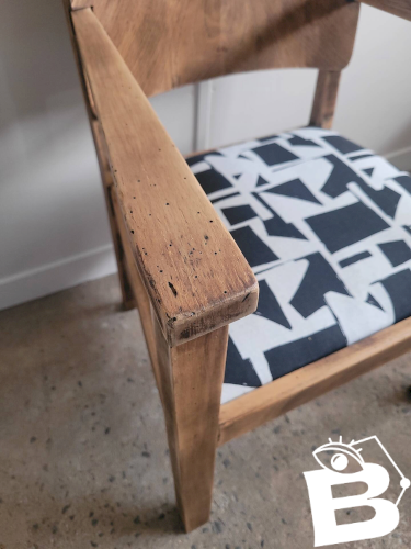 Fauteuil de style brutaliste restauré