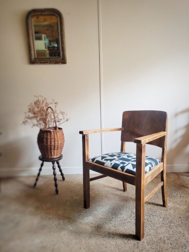 Fauteuil de style brutaliste restauré