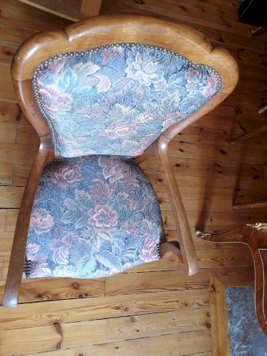 Fauteuil en mérisier époque Louis-Philippe vers 1840, retapissé venez de Lyon Clermont-ferrand
