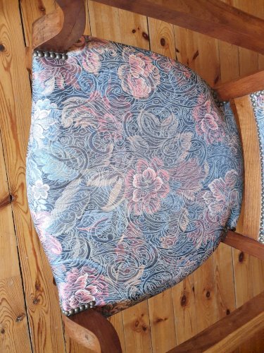 Fauteuil en mérisier époque Louis-Philippe vers 1840, retapissé venez de Lyon Clermont-ferrand