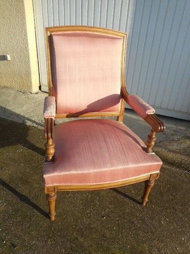 FAUTEUIL EN NOYER BLOND DU XIX ème SIECLE