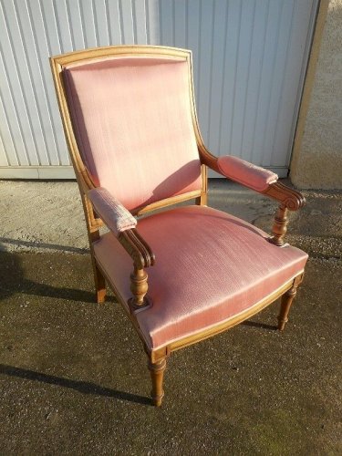FAUTEUIL EN NOYER BLOND DU XIX ème SIECLE