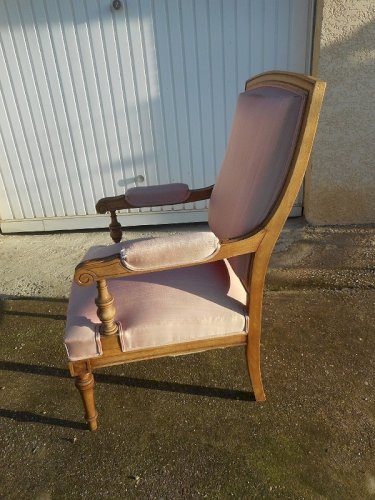 FAUTEUIL EN NOYER BLOND DU XIX ème SIECLE