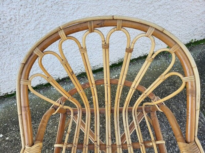 FAUTEUIL EN ROTIN 1960