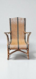 Rattan armchair, 1950s