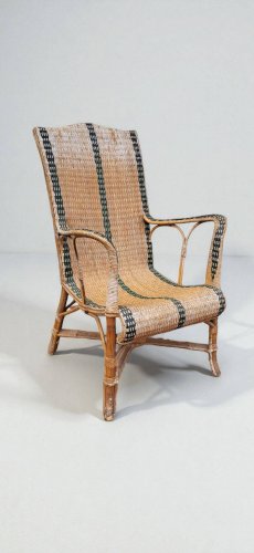 Fauteuil en rotin, années 50