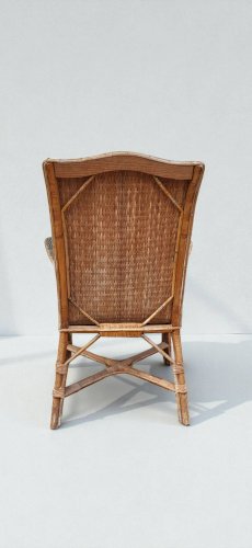 Fauteuil en rotin, années 50