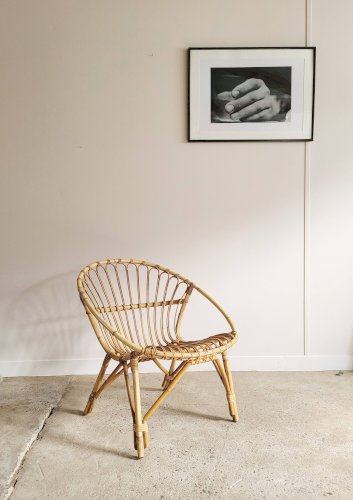 Fauteuil en rotin vintage