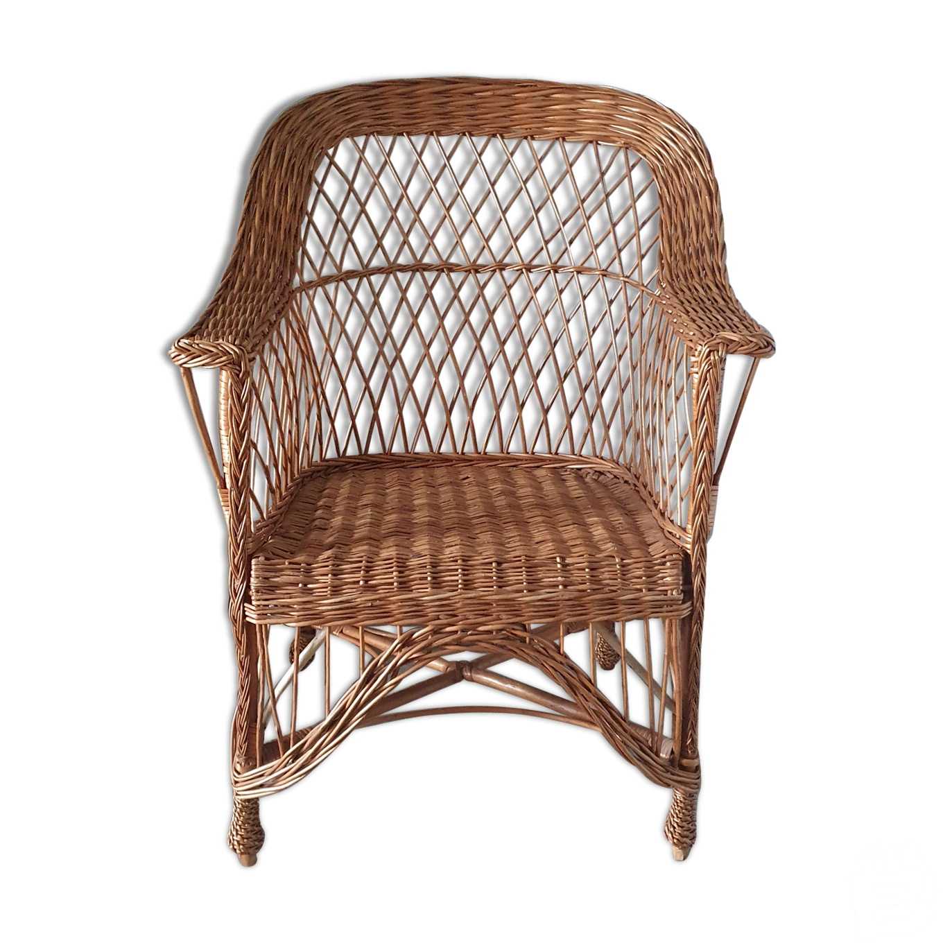 Fauteuil En Rotin Ancien