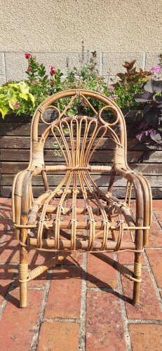 Fauteuil enfant en rotin
