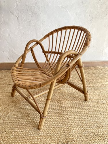 Fauteuil enfant en rotin