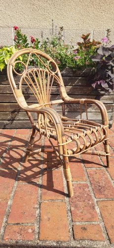 Fauteuil enfant en rotin