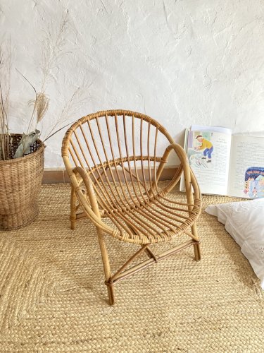 Fauteuil enfant en rotin
