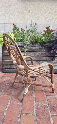 Fauteuil enfant en rotin