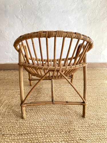 Fauteuil enfant en rotin