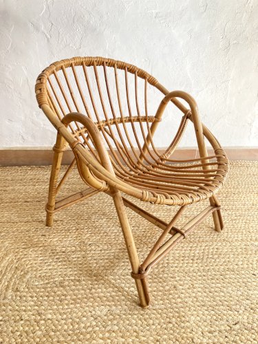 Fauteuil enfant en rotin