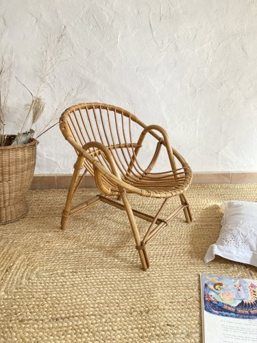 Fauteuil enfant en rotin
