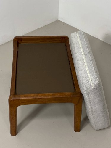 Fauteuil et ottoman danois en teck, années 1960