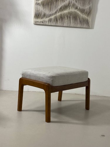 Fauteuil et ottoman danois en teck, années 1960