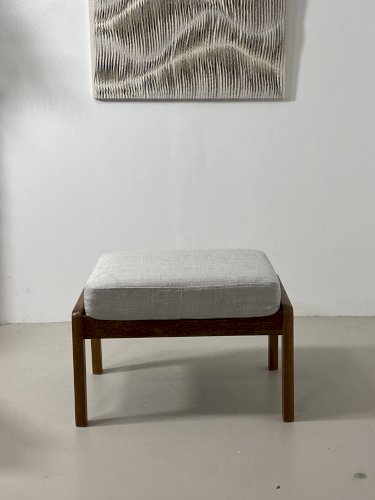 Fauteuil et ottoman danois en teck, années 1960
