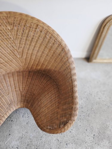 Fauteuil lotus en osier