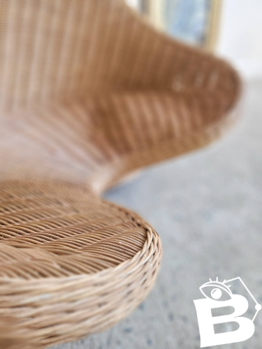 Fauteuil lotus en osier