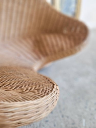 Fauteuil lotus en osier