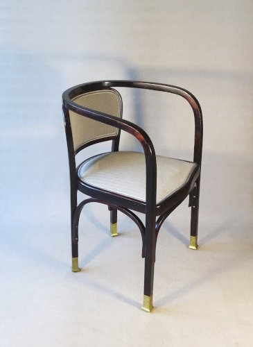 Fauteuil N°715 de Gustave Siegel pour KOHN, 1905. Backhausen, no Thonet