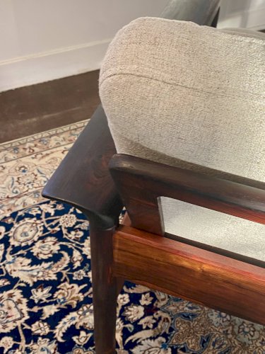 Fauteuil & Ottoman Hans Olsen – Vatne Møbler Danemark, 1960 Palissandre