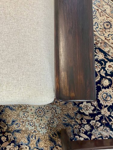 Fauteuil & Ottoman Hans Olsen – Vatne Møbler Danemark, 1960 Palissandre