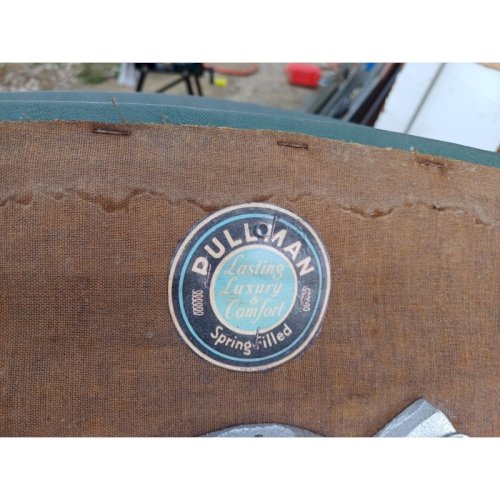 Fauteuil Pullman Métal Chromé et Skai Vert