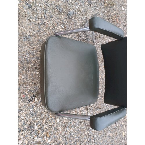 Fauteuil Pullman Métal Chromé et Skai Vert