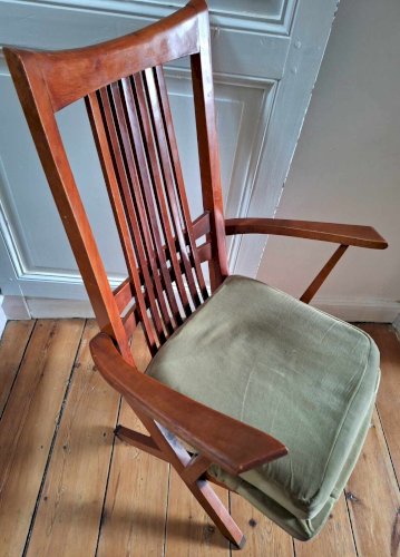 Fauteuil relax vintage 3 positions, meuble siège ancien