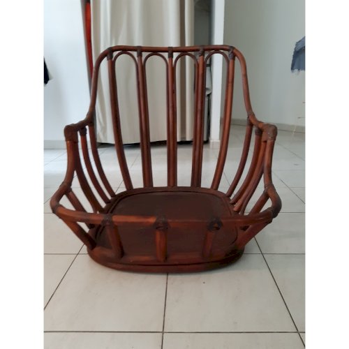 Fauteuil Rotin des Années 60 de Maugrion modéle Basset