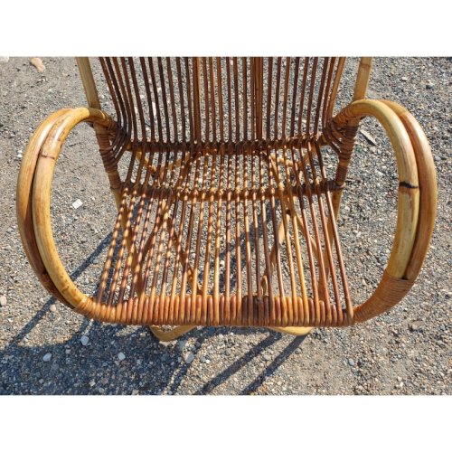 Fauteuil Rotin , Osier Vintage
