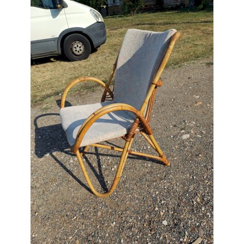 Fauteuil Rotin , Osier Vintage