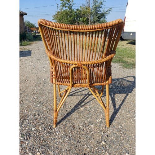 Fauteuil Rotin , Osier Vintage