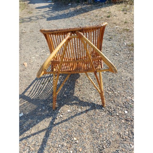 Fauteuil Rotin , Osier Vintage