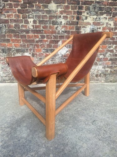 Fauteuil tripode vintage, meuble siège design