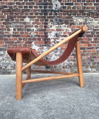 Fauteuil tripode vintage, meuble siège design