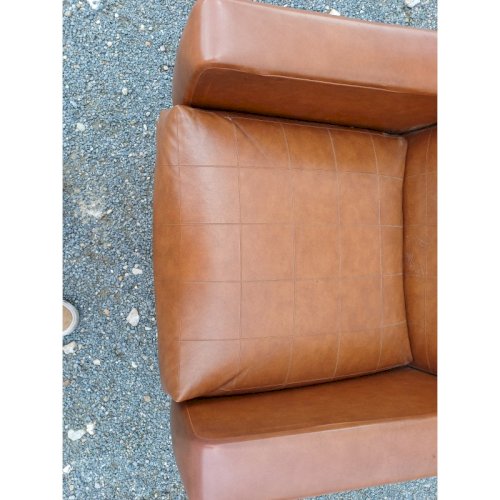 Fauteuil Vintage des Années 50/60 Skai Marron