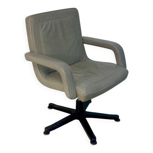 Fauteuil visiteur mobilier international cuir Gris 2000