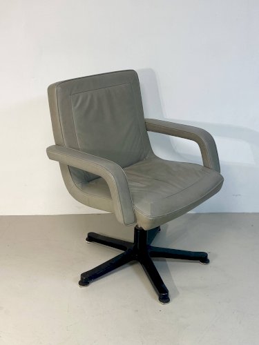 Fauteuil visiteur mobilier international cuir Gris 2000