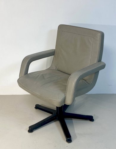 Fauteuil visiteur mobilier international cuir Gris 2000
