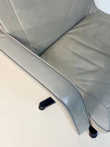 Fauteuil visiteur mobilier international cuir Gris 2000